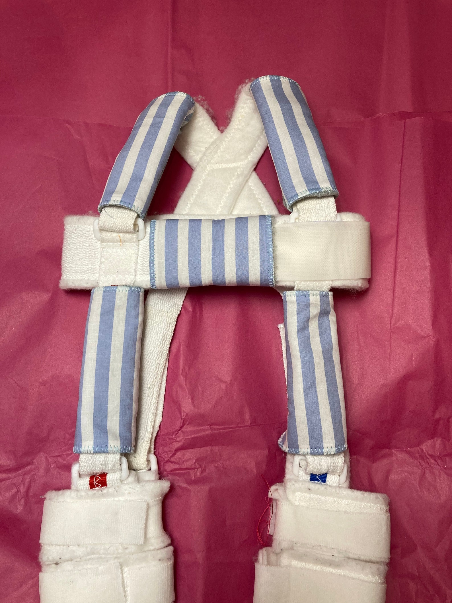 5 or 7 piece Pavlik harness covers pale blue and white Etsy