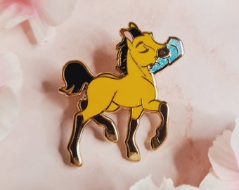 Young Spirit 'Once Upon An Animation' Gold Hard Enamel Pin with Glitter Icicle