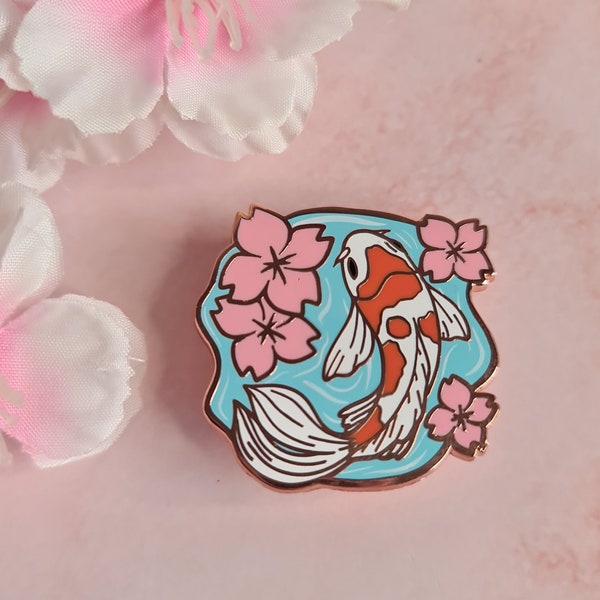 Sakura Slumbers 'Koi Carp' Hard Enamel Mini Pin