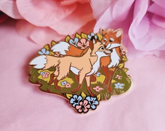 Floral Bouquet 'Red Foxes' Hard Enamel Pin