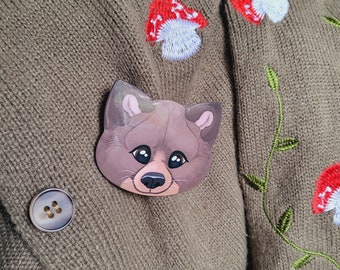 Bear Animal Shaped XL Cat Badge