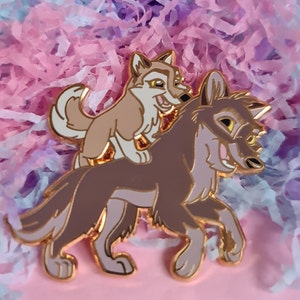 Balto & Aleu Fathers Day Enamel Pin Father and Daughter Wolves