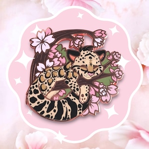 Sakura Slumbers 'Clouded Leopard' Hard Enamel Pin