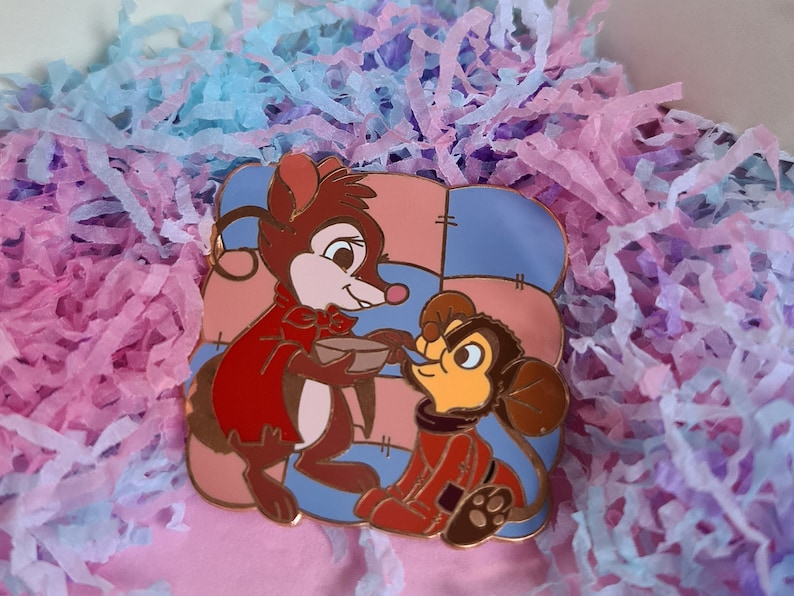 Mrs Brisby /& Fievel /'Once Upon An Animation/' Rose Gold Hard Enamel Pin