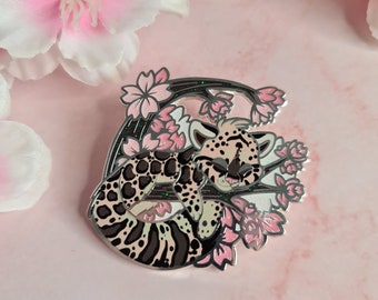 Sakura Slumbers 'Snow Leopard' Hard Enamel Pin