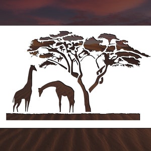 Giraffes Reusable Stencil (Many Sizes)