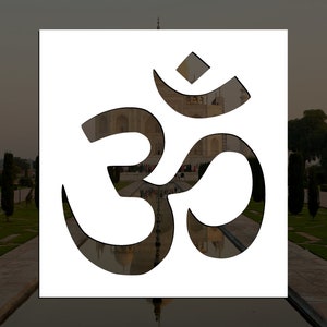 Om Aun Spiritual Symbol Reusable Stencil (Many Sizes)
