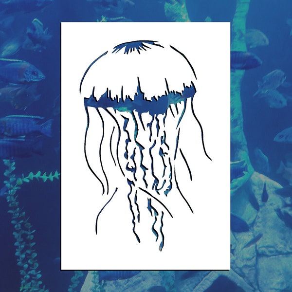 Jellyfish Reusable Stencil (Many Sizes)