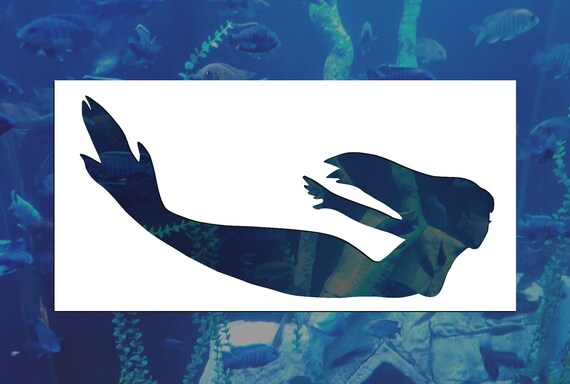 Mermaid Reusable Stencil many Sizes