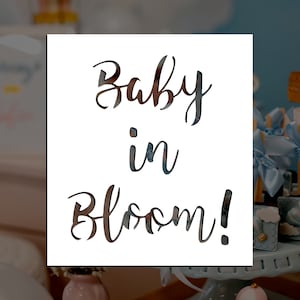 Baby in Bloom Reusable Stencil (Many Sizes)