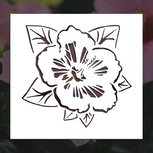 Hibiscus Flower Stencil (Many Sizes)