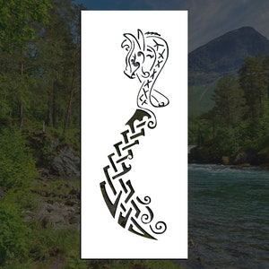 Viking Celtic Dragon Reusable Stencil (Many Sizes)