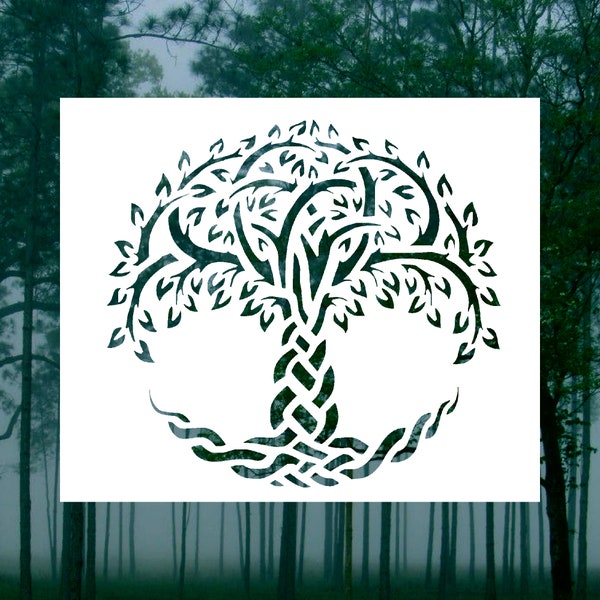 Celtic Knot Tree of Life Reusable Stencil (Many Sizes)
