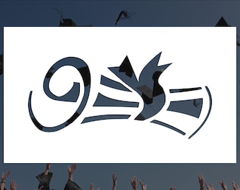 Graduation Diploma Reusable Stencil (Many Sizes)