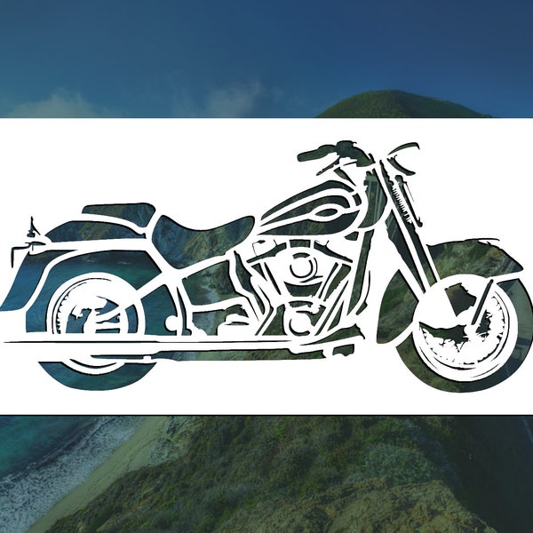 Motorcycle Reusable Stencil | (Many Sizes)