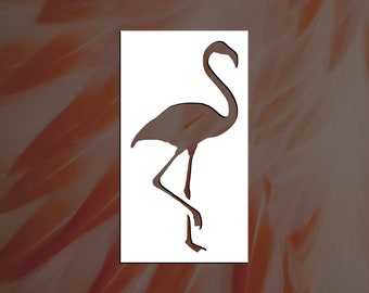 Flamingo Walking Reusable Stencil (Many Sizes)