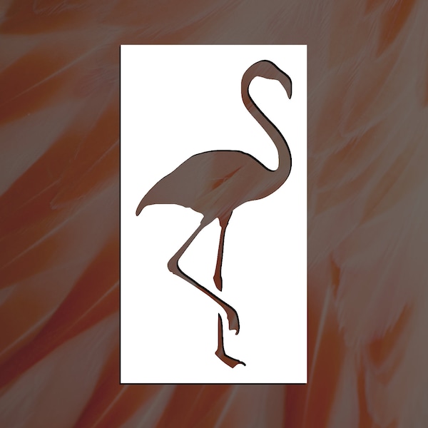 Flamingo Walking Reusable Stencil (Many Sizes)