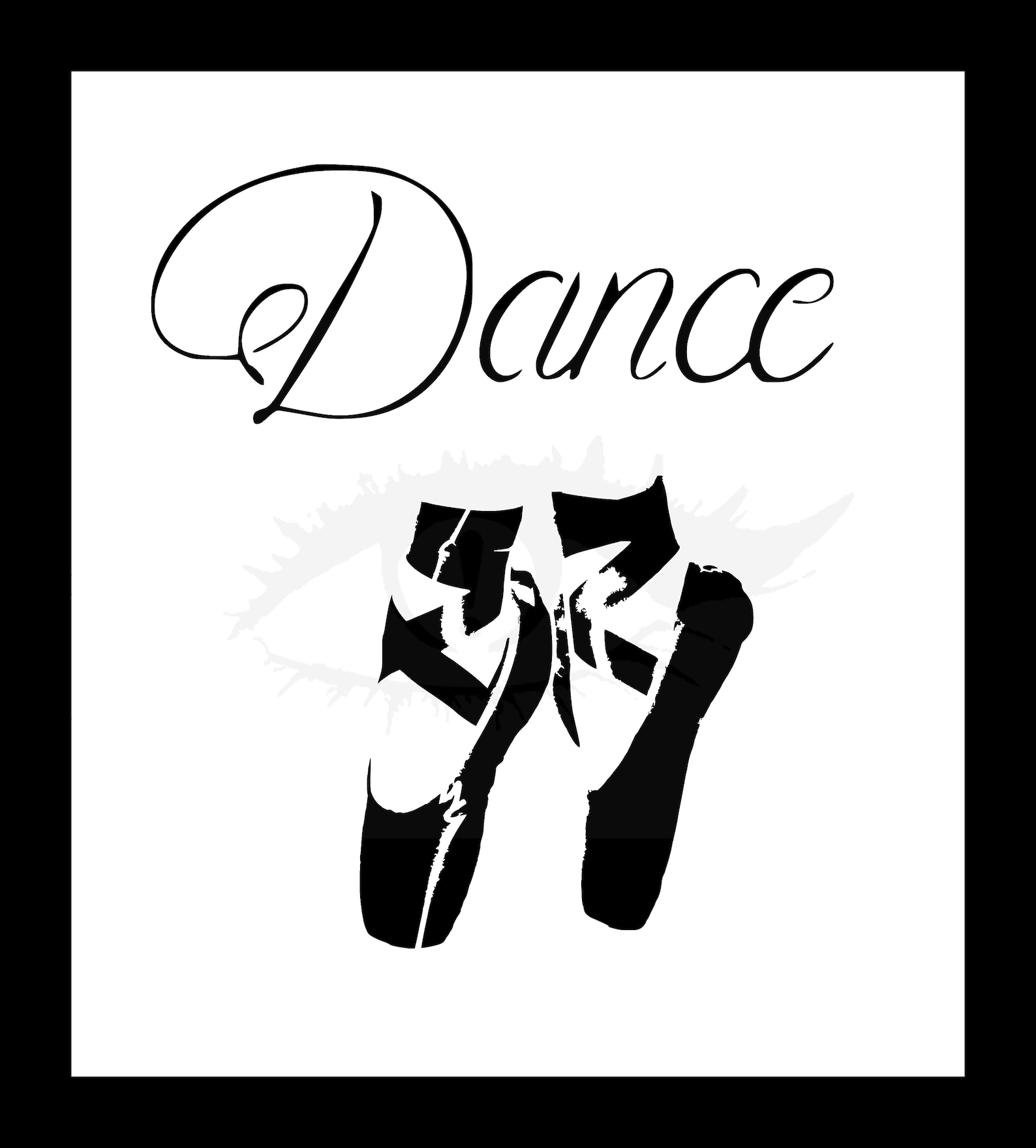 dance ballet reusable stencil | multiple sizes to choose from