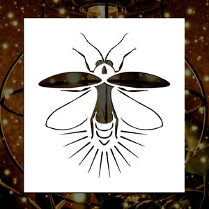 Firefly Beetle Reusable Stencil (Many Sizes)