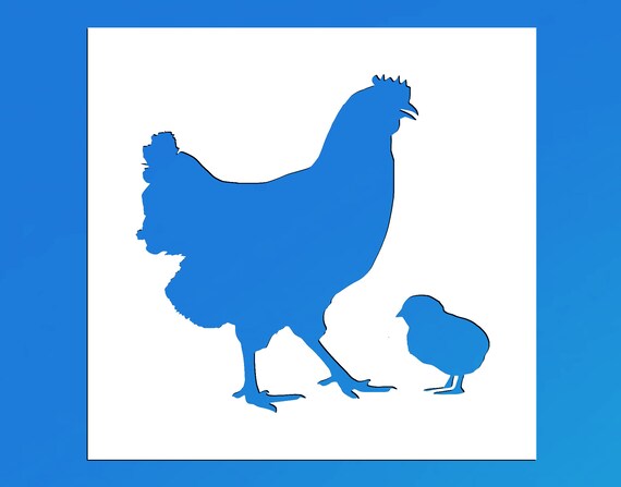 Motif Ferme Pochoir Poulet Réutilisable A4 Motif Coq, Poule