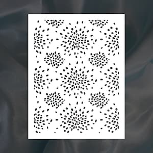 Abstract Dots Flowers Reusable Stencil (Many Sizes)