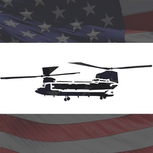 Chinook Helicopter Reusable Stencil (Many Sizes)