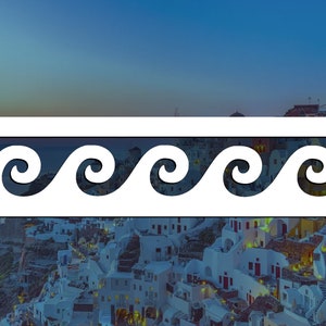 Greek Wave Reusable Stencil (Many Sizes)