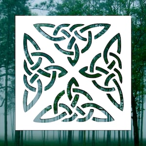Celtic Knot Square Reusable Stencil (Many Sizes)