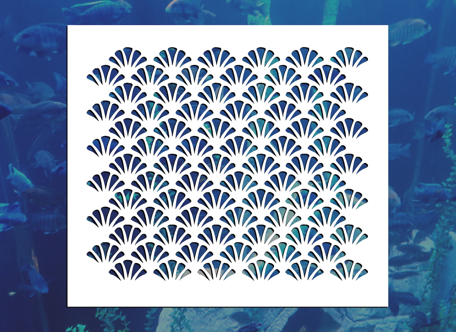 Shellback Stencile Scalloped Shells Reusable Stencil (many Sizes) - Etsy