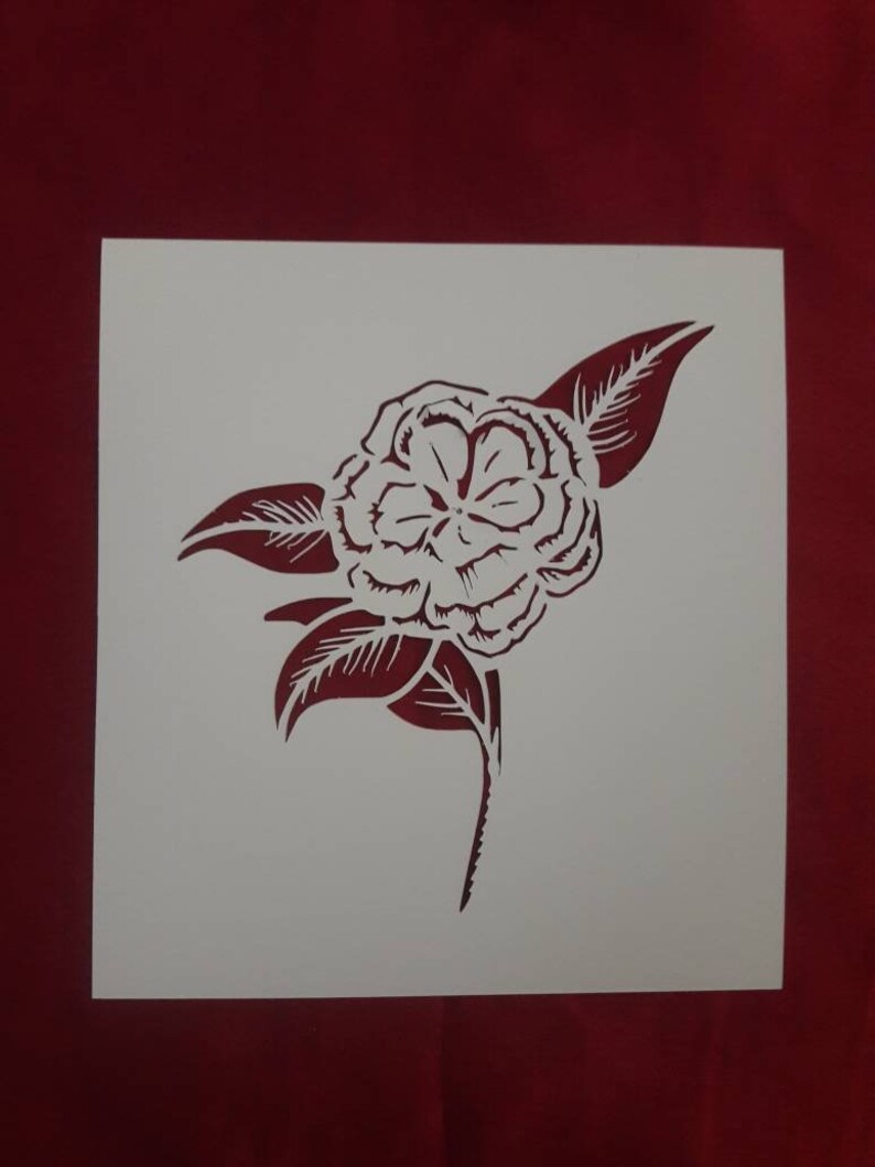 Mujeres Dama Rosas paso a paso aerógrafo de plantilla plantilla Artesanía Pintura Reutilizable