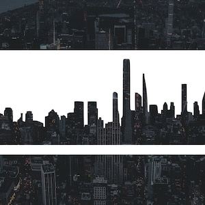 New York City Skyline Reusable Stencil (Many Sizes)