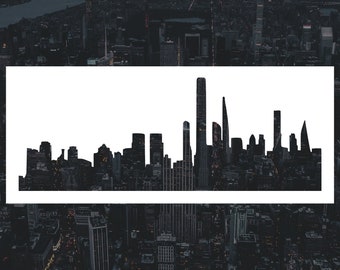 New York City Skyline Reusable Stencil (Many Sizes)