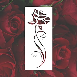 Single Rose Reusable Stencil many Sizes - Etsy