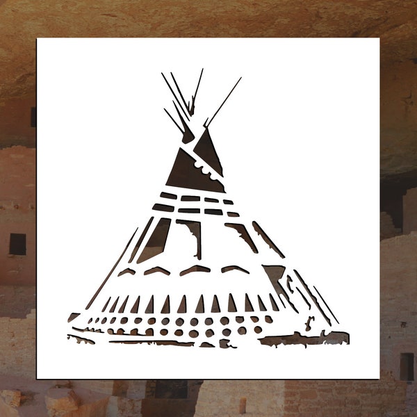 Teepee Tipi Reusable Stencil (Many Sizes)