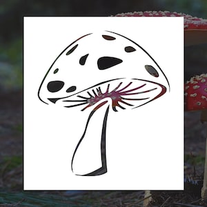 Toadstool Reusable Stencil (Many Sizes)