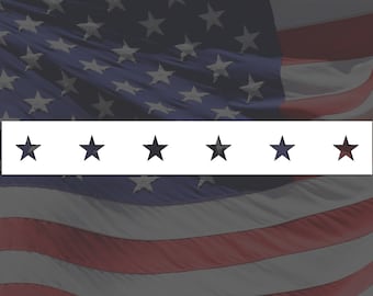 Row of Stars Reusable Stencil (Many Sizes)