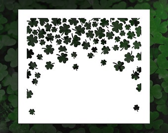 Falling Shamrocks Reusable Stencil (Many Sizes)