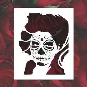 Dios de los Muertos Day of the Dead Reusable Stencil (Many Sizes)