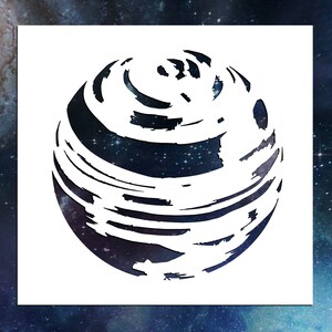 May include: A stylized illustration of a sphere with a galaxy design. The sphere is white with dark blue and purple brushstrokes, creating a celestial effect. The background features a galaxy.