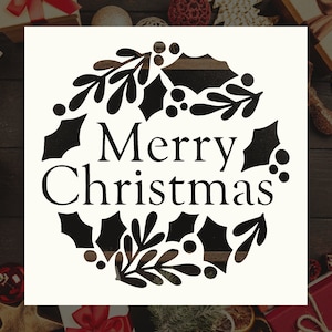 Merry Christmas Reusable Stencil (Many Sizes)