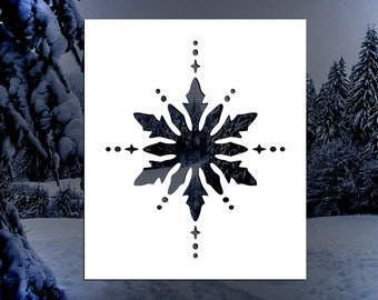 Snowflake Reusable Stencil (Many Sizes)