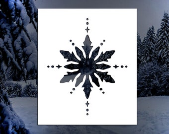 Snowflakes Stencil by Studior12 Fanciful Winter Snow Art Reusable Mylar ...