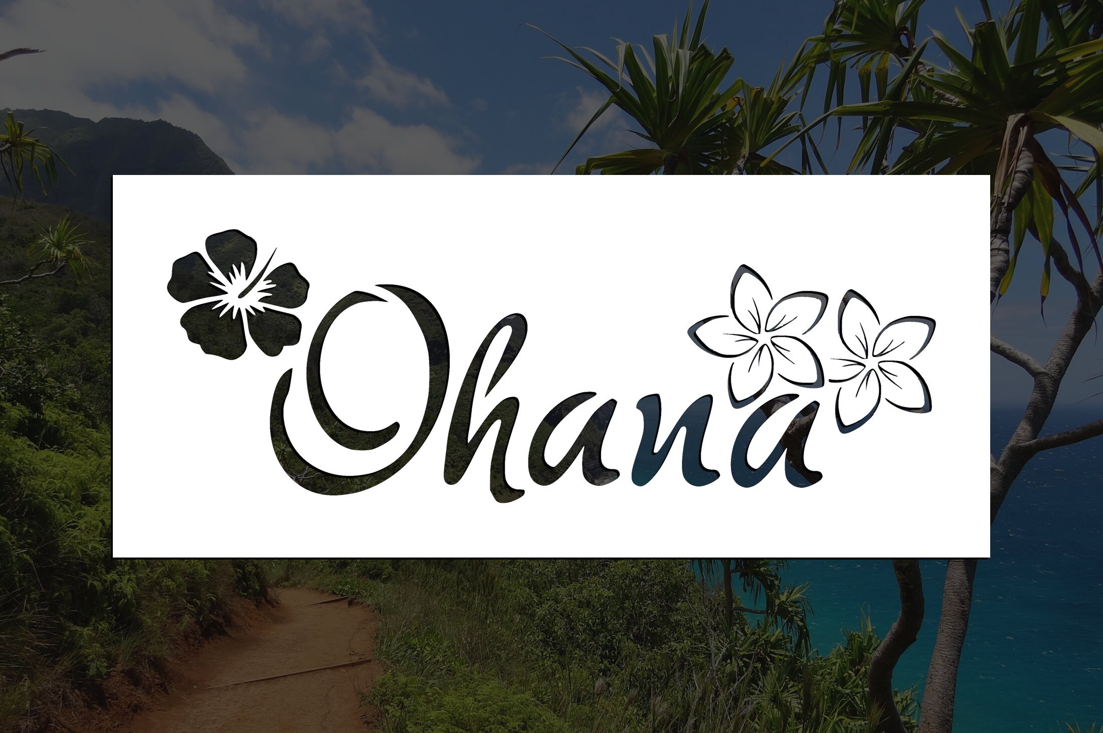 ❀ohana❀(▭-▭)✧ Ohana phrase hand lettering 10622595 Vector Art at Vecteezy