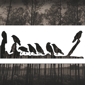 Group of Crows Reusable Stencil (Many Sizes)