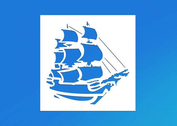 Bateau Pirate Reusable Stencil De Nombreuses Tailles Etsy