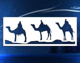 Three Wise Men Reusable Stencil (Many Sizes)
