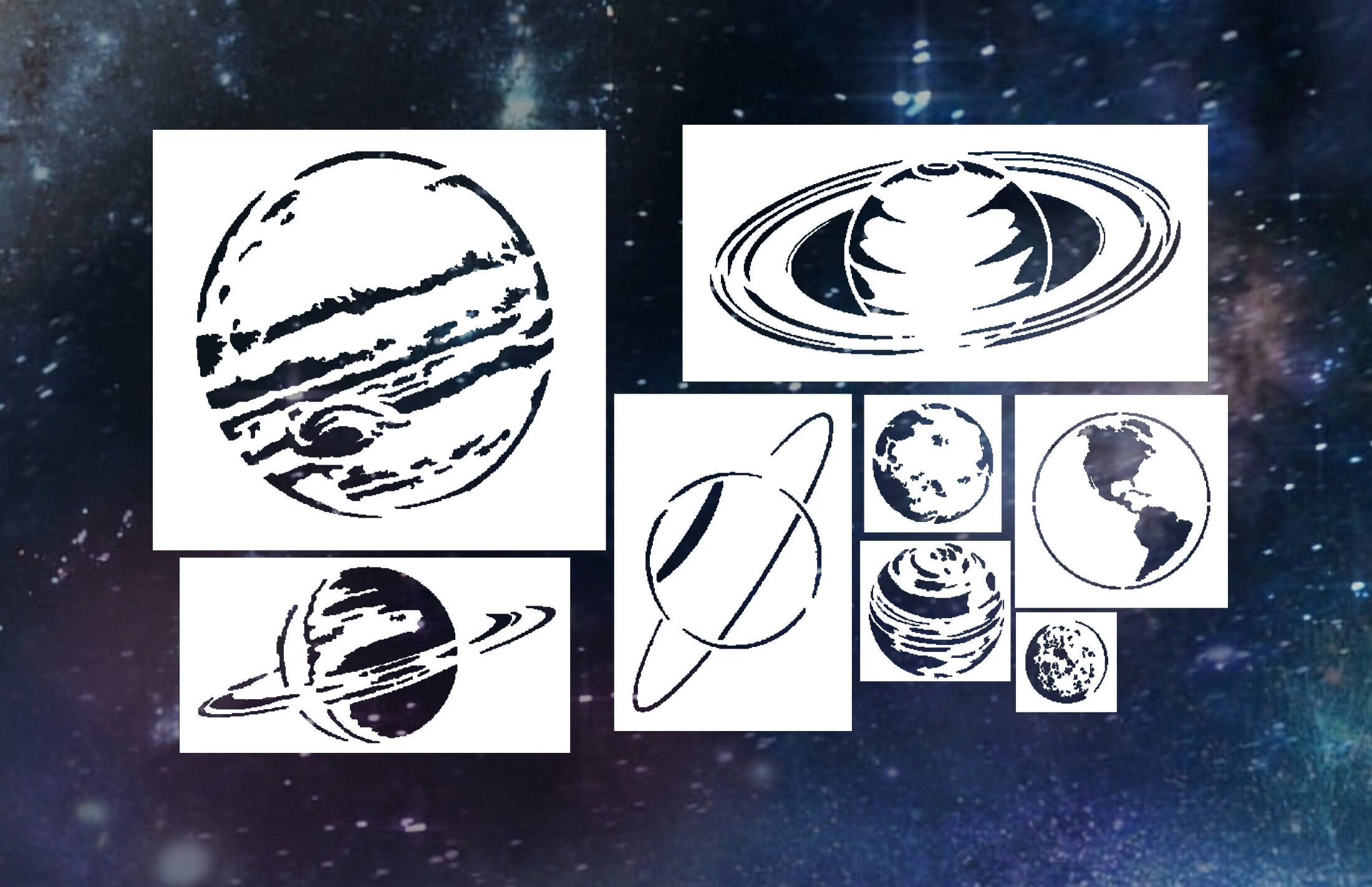 Solar System Stencil Solar System Stencil