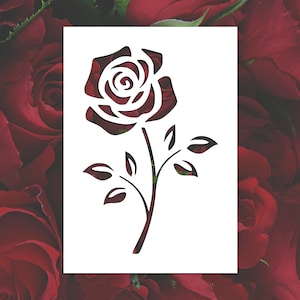 Rose Flower Reusable Stencil (many Sizes) - Etsy