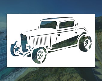 Hot Rod Stencil - Etsy