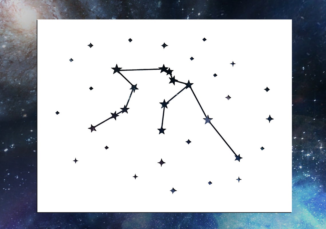 Aquarius Constellation Reusable Stencil many Sizes | Etsy